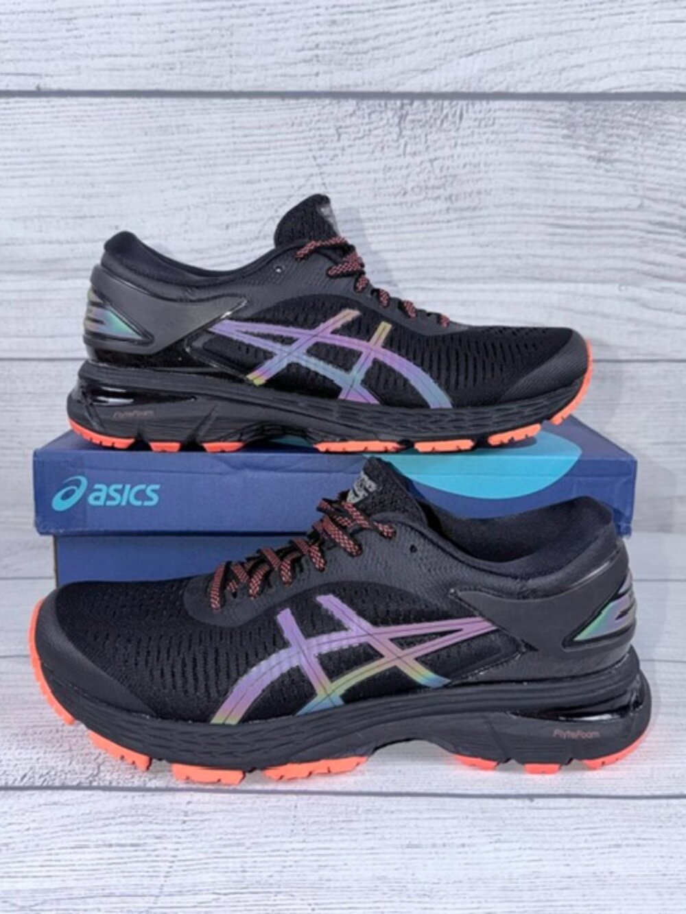 🧡ASICS Gel-Kayano 25 Lite-Show Running Shoes Black/Black Women's Size 8 - Picture 8 of 15